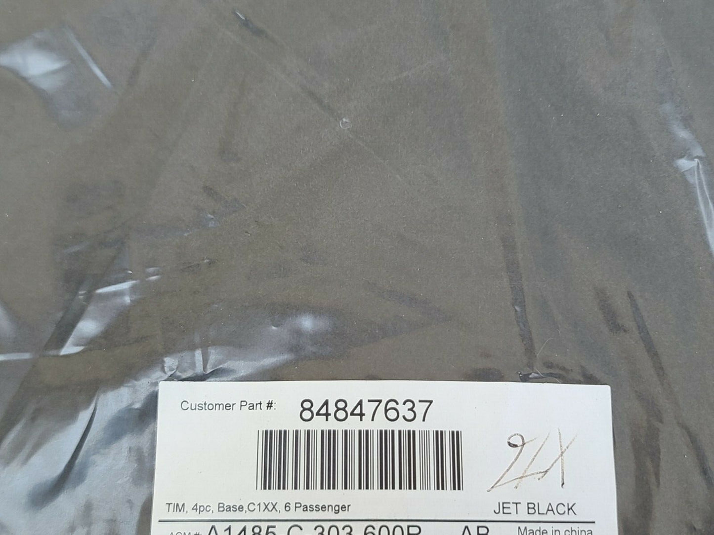 20-24 XT6 Cloth Black Floor Mat Set 4 pc 84448692