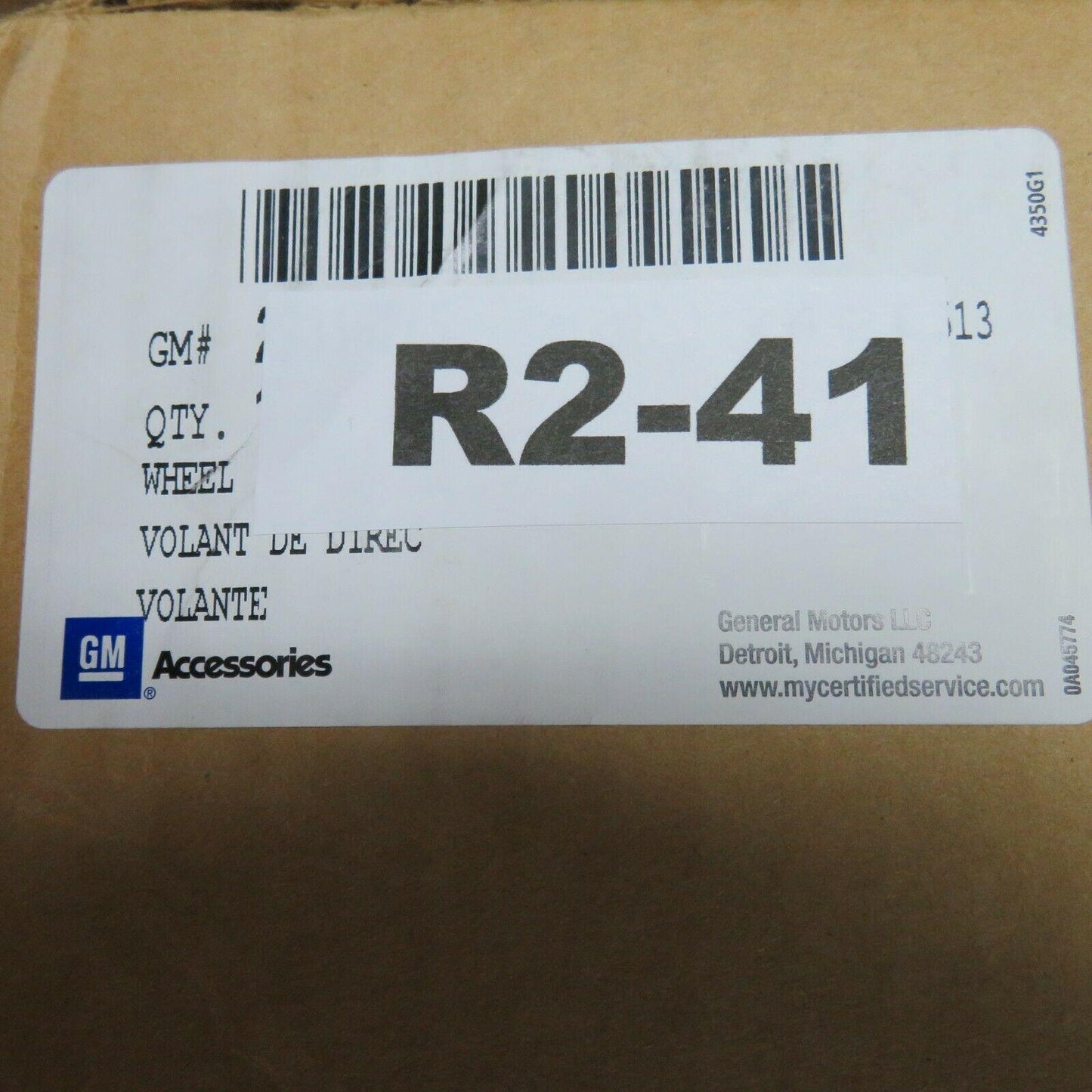 13-18 ATS Steering Wheel 84028547