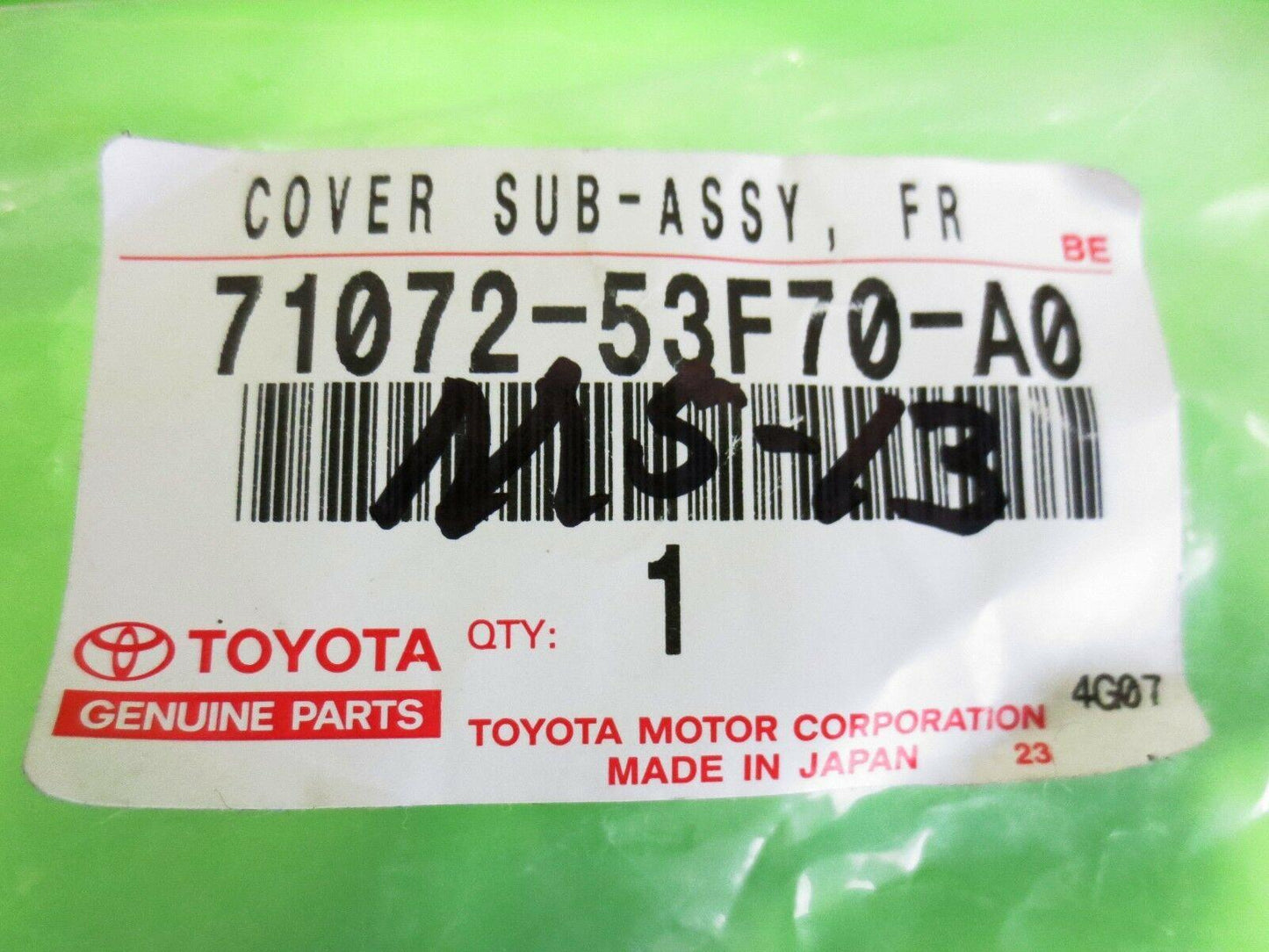 10-15 IS250 IS350 Lt Lwr Seat Cover Leather Heated 7107253F71A0