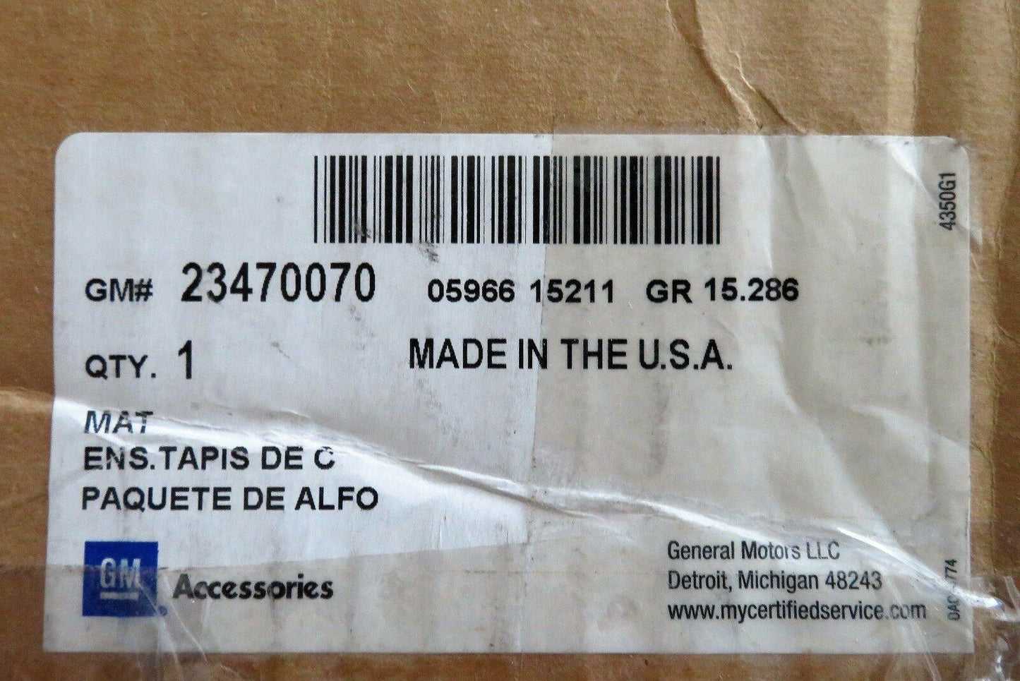 18-20 Cadillac Escalade All Weather Fr Floor Mats Gray w/Logo 23470070