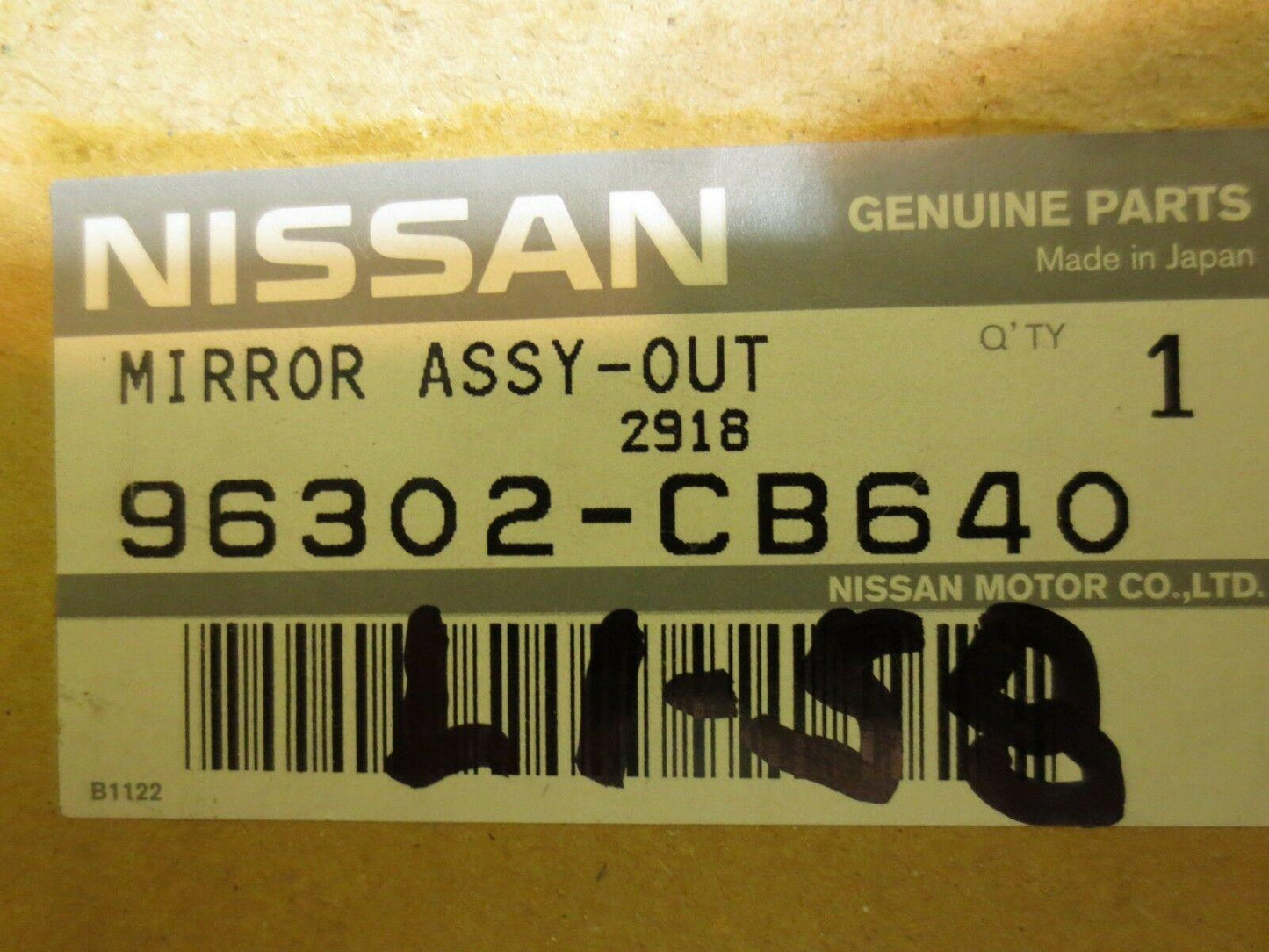 03-07 Murano Left Mirror Power Heated Memory 963650A100