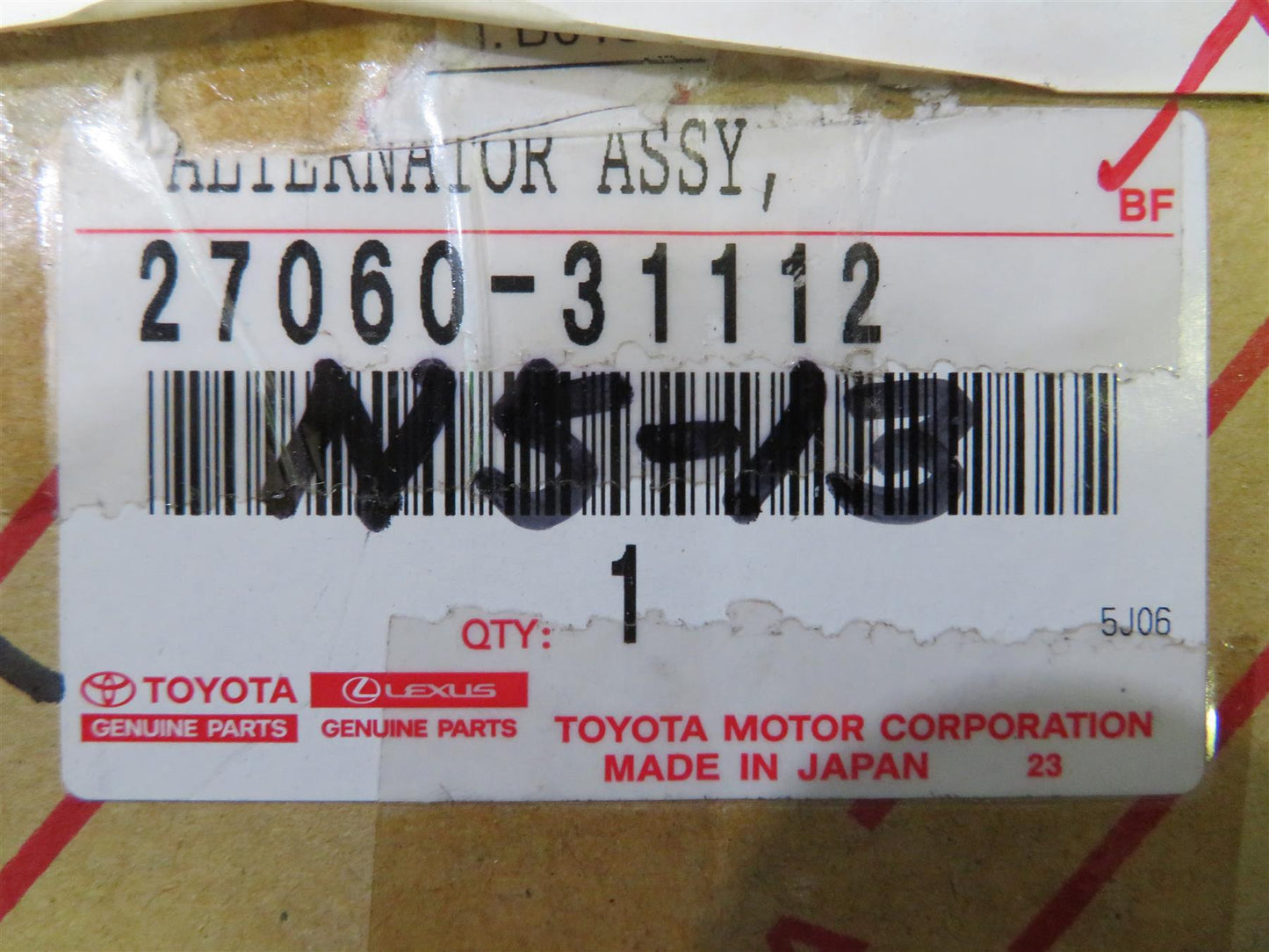 08-18 ES350 Highlander 130-Amp Alternator 2706031112