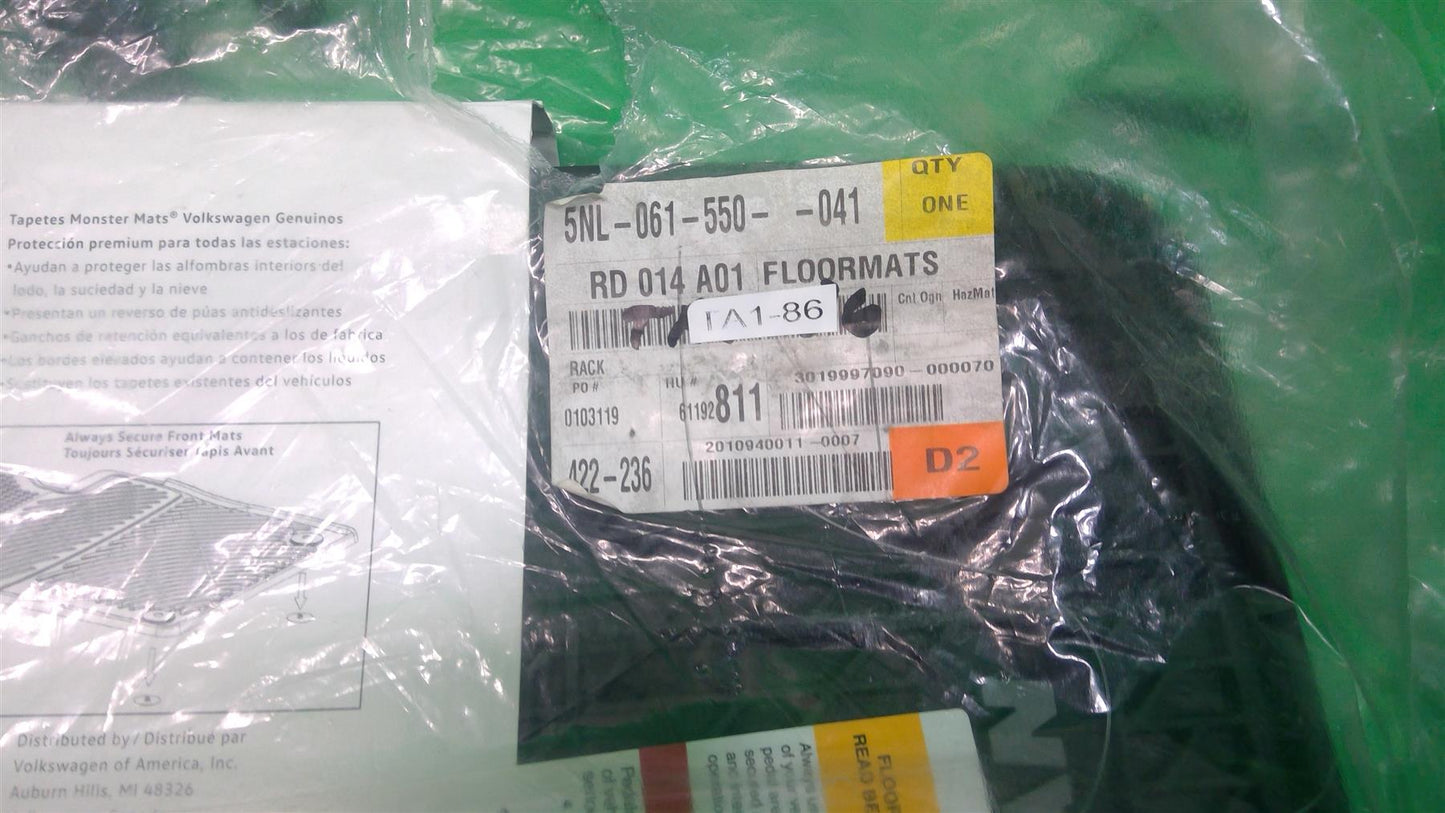 18-19 Tiguan Black All Weather Monster Floor Mat Set 5NL06155041