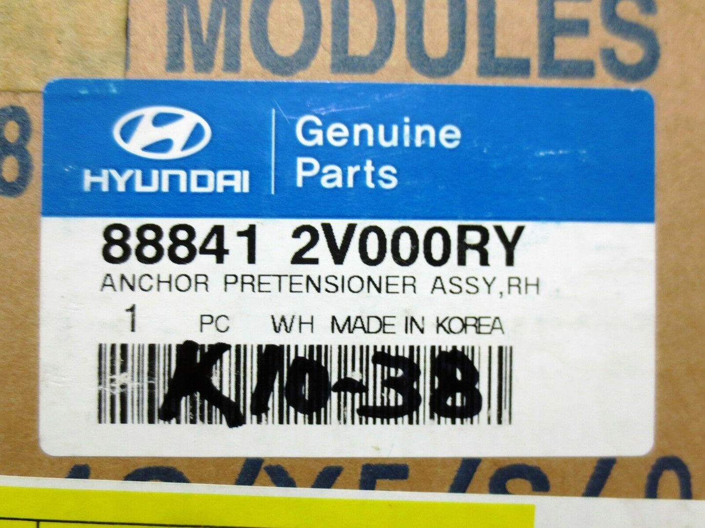 12-17 Veloster Right Front Seat Belt Pretensioner 888412V000RY