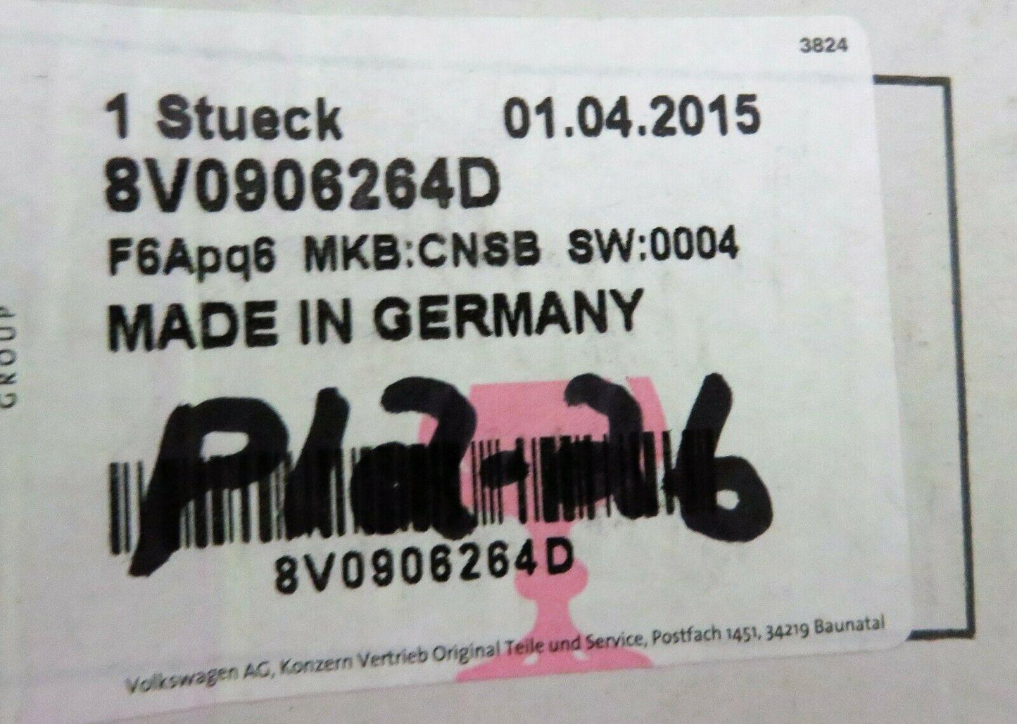 15-17 A3 1.8L Engine Control Module 8V0906264D