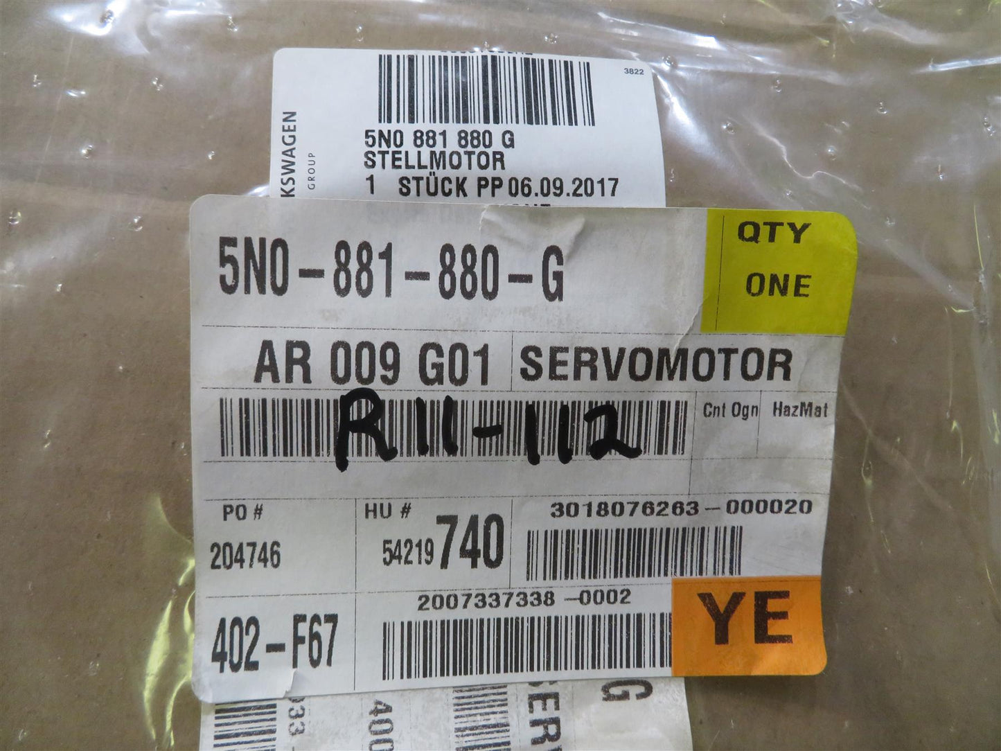 08-20 VW/Audi Seat Electric Lumbar Support 5N0881880G