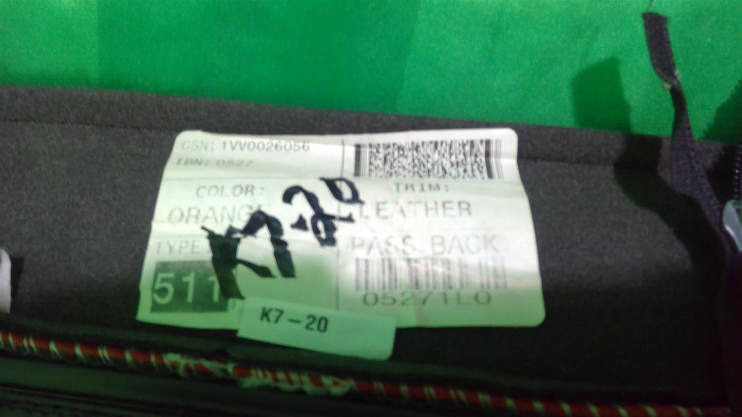 11-15 Camaro Bahai Orange Left Seat Back Leather Cushion Cover 23161561