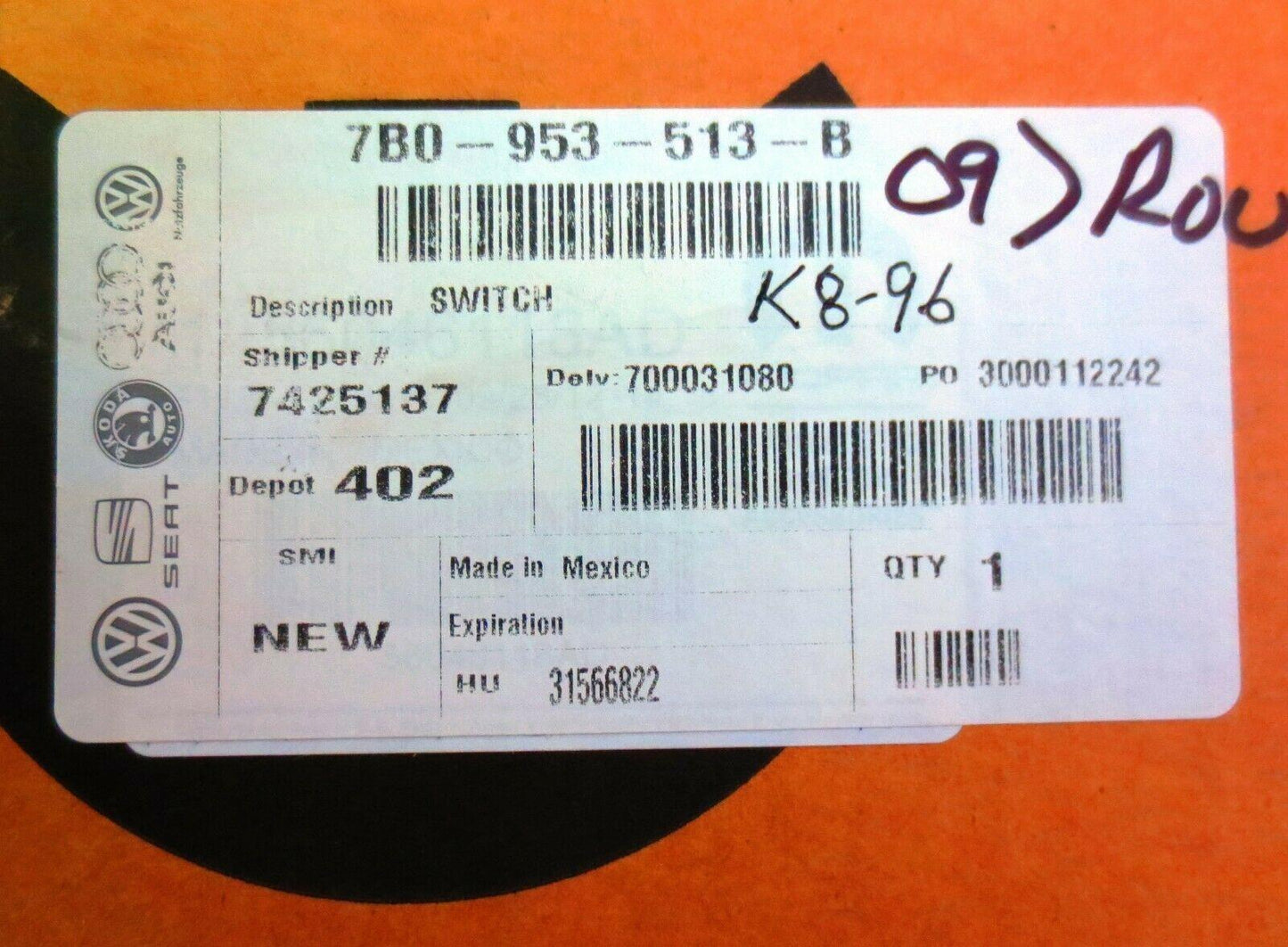 09-14 Routan Combination Switch 7B0953513B