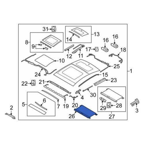 17-22 Giulia Front Sunroof Cover 68402166AA