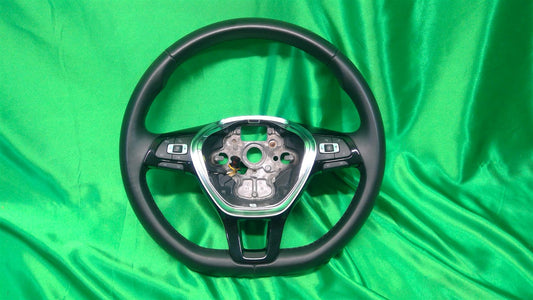 18-19 Atlas Black Leather Steering Wheel New 3QF419091