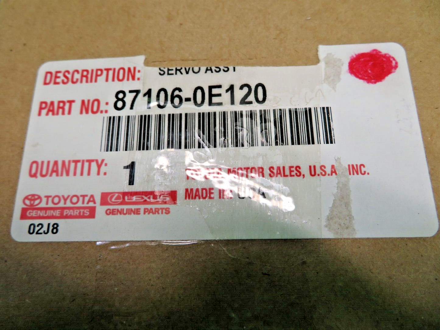 16-22 Lexus Toyota HVAC Servo Actuator 871060E120