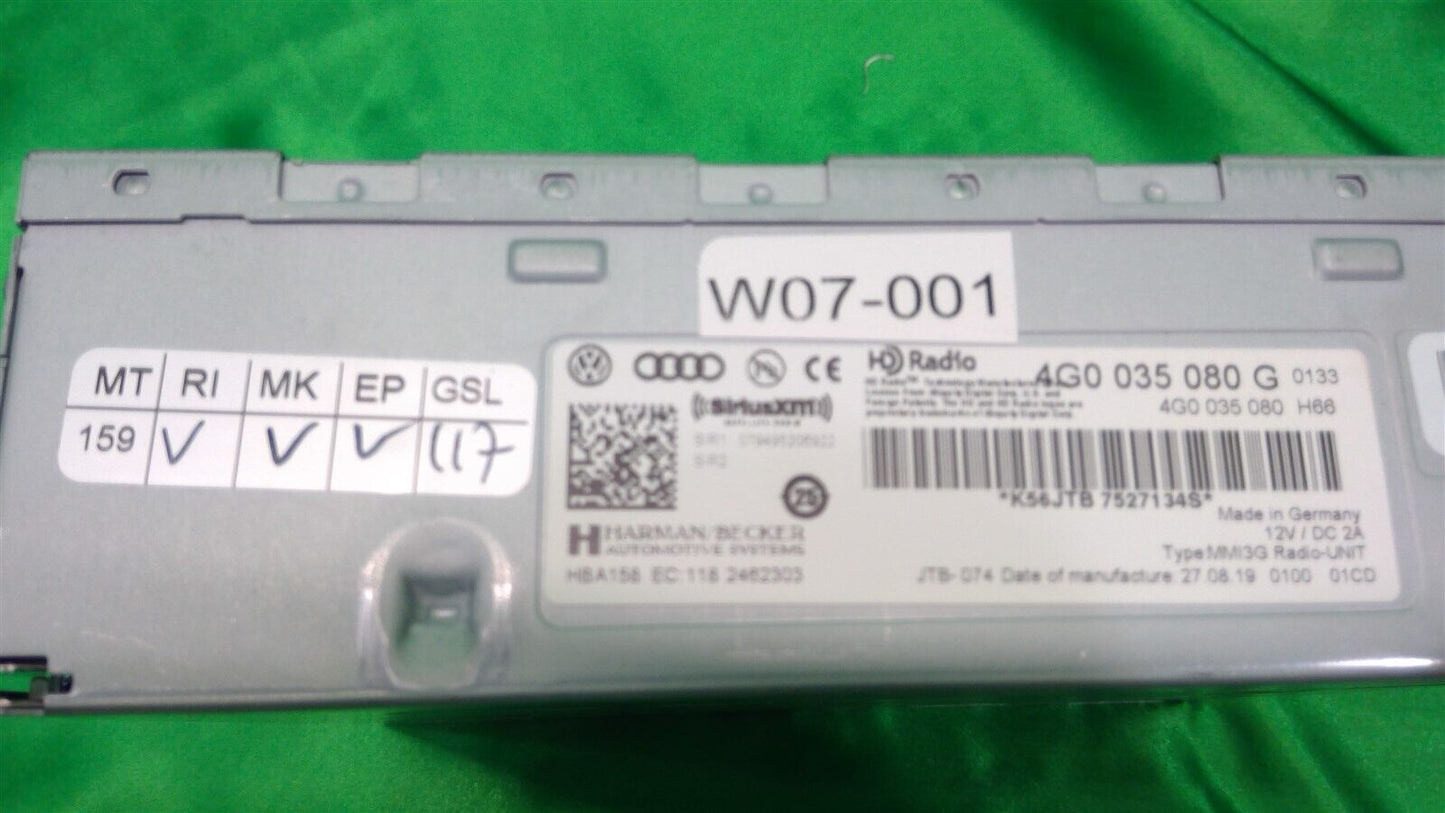 17-18 Q3 Radio Control Unit SOLD AS IS 4G0035080H