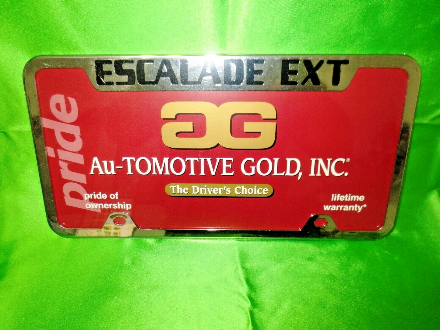 Escalade EXT Laser Etched Chrome License Plate Frame 718544160394