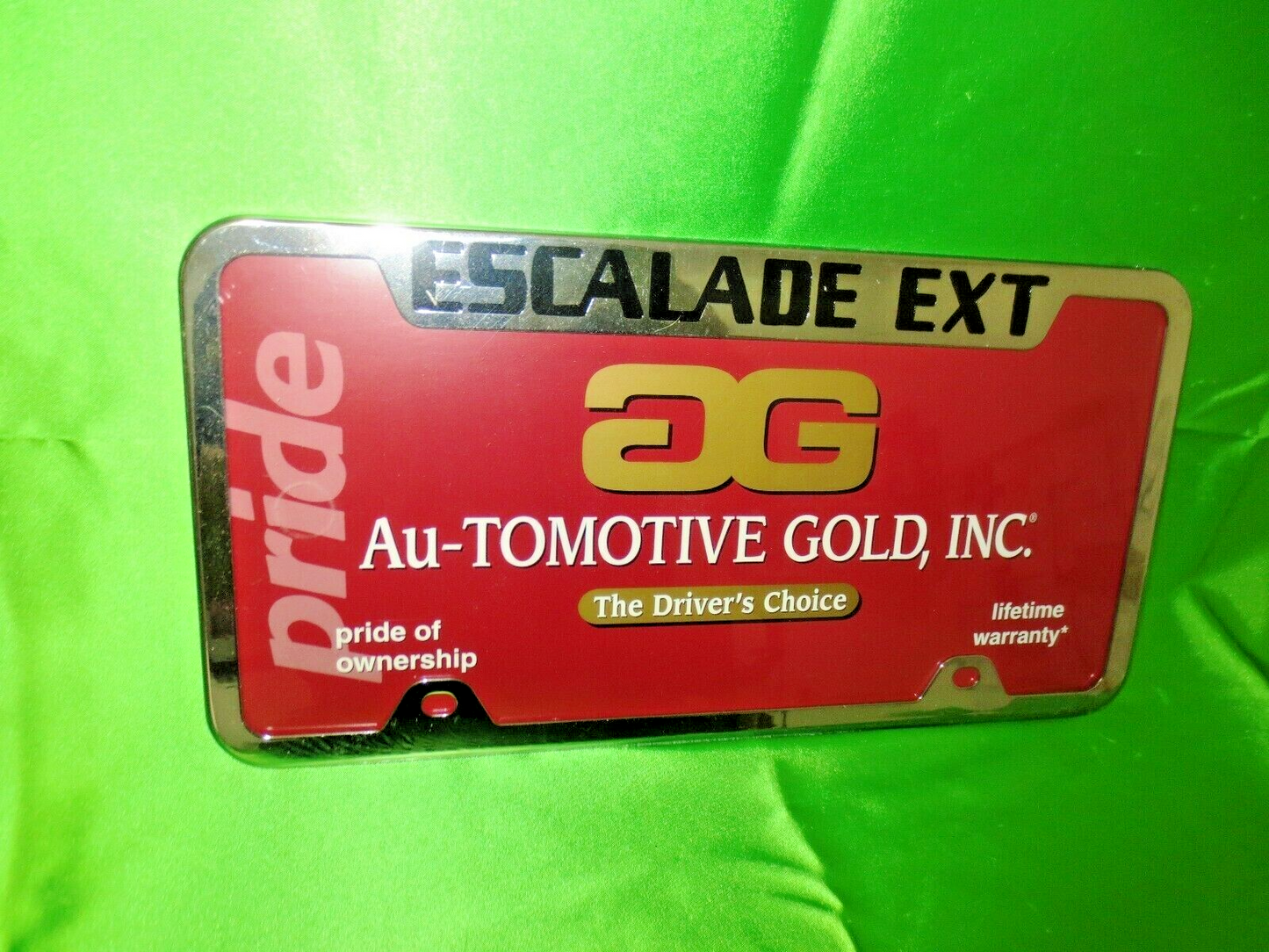 Escalade EXT Laser Etched Chrome License Plate Frame 718544160394