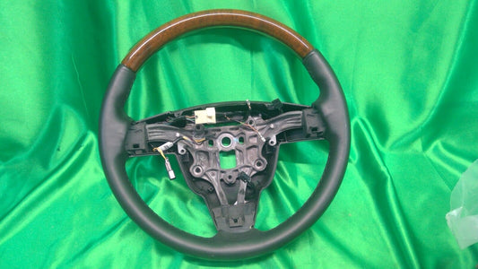 08-09 Cadillac SRX Steering Wheel Ebony Leather Wood Grain 25920629