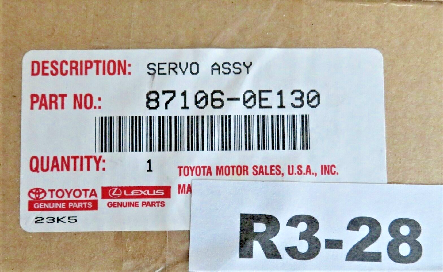 16-23 Lexus Toyota  A/C Servo Damper 8710658050