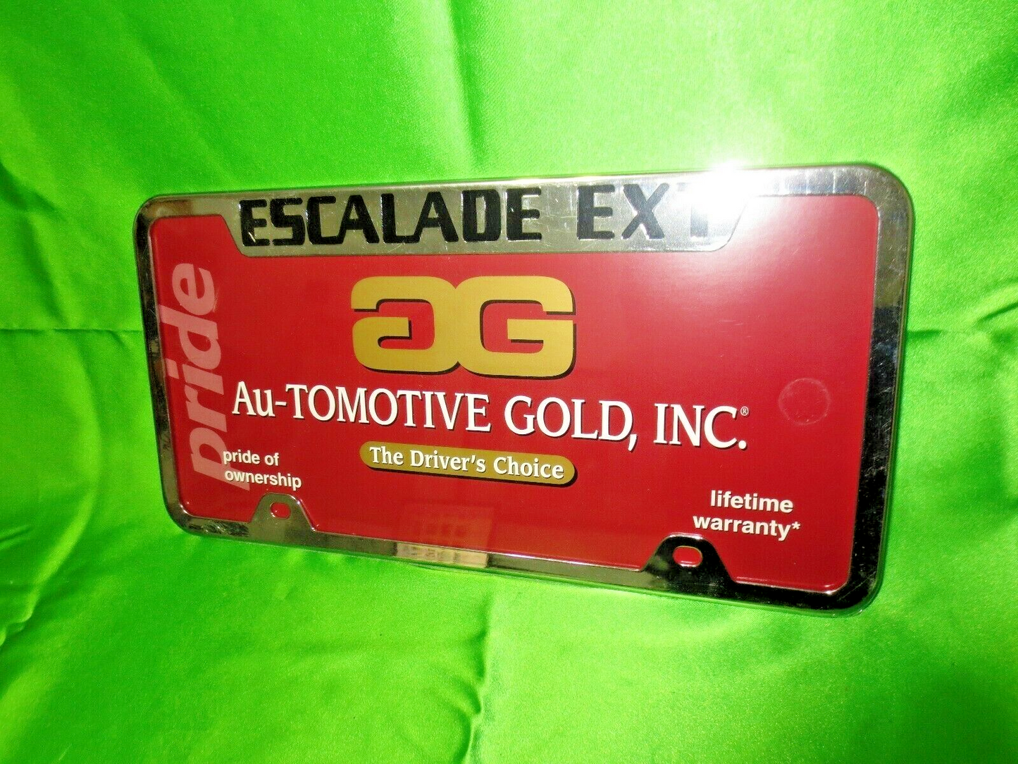 Escalade EXT Laser Etched Chrome License Plate Frame 718544160394